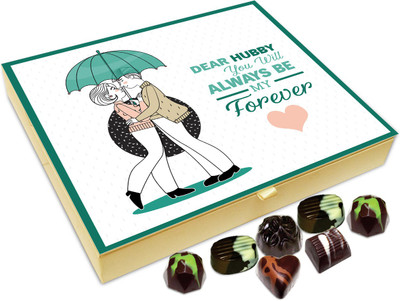 

Chocholik Gift Box - Dear Hubby You Will Always Be Mine Chocolate Box - 20pc Truffles(240 g)