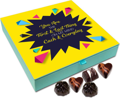 

Chocholik Gift Box - You Are The First And Last Thing In My Mind Chocolate Box - 9pc Truffles(108 g)