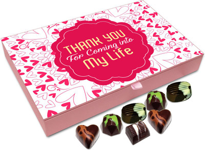 

Chocholik Gift Box - Thank You For Coming In My Life Chocolate Box - 12pc Truffles(144 g)