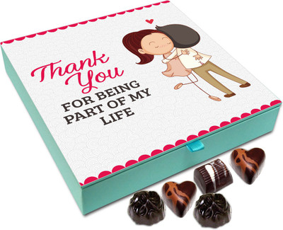 

Chocholik Gift Box - Thank You For Being Part Of My Life Chocolate Box - 9pc Truffles(108 g)