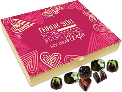 

Chocholik Gift Box - Thank You For Everything My Dear Wife Chocolate Box - 20pc Truffles(240 g)