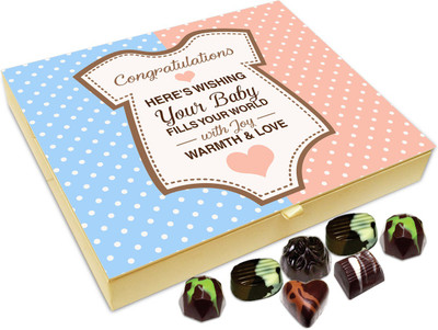 

Chocholik Gift Box - Wishing That Your Baby Fills Your World With Joy Chocolate Box - 20pc Truffles(240 g)