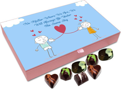 

Chocholik Gift Box - No Matter Where We Are We Will Be Under Same Sky Chocolate Box - 12pc Truffles(144 g)