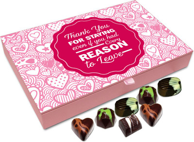

Chocholik Gift Box - Thank You For Staying When You Had Every Reason To Leave Chocolate Box - 12pc Truffles(144 g)