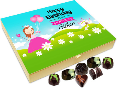 

Chocholik Gift Box - Happy Birthday To My Favorite Sister Chocolate Box - 20pc Truffles(240 g)