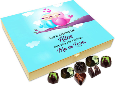 

Chocholik Gift Box - God Is Keeping Me Alive And You Are Keeping Me In Love Chocolate Box - 20pc Truffles(240 g)