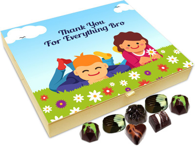 

Chocholik Gift Box - Thank You For Everything Bro Chocolate Box - 20pc Truffles(240 g)