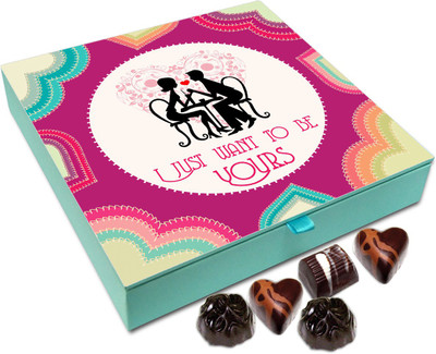 

Chocholik Gift Box - I Just Want To Be Yours Chocolate Box - 9pc Truffles(108 g)