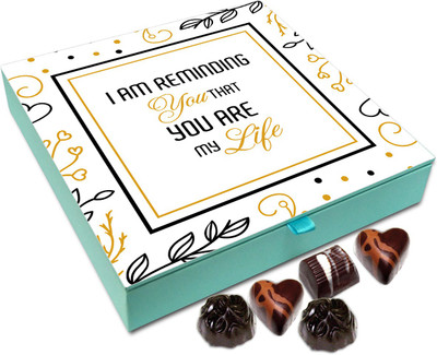 

Chocholik Gift Box - I Am Reminding You That You Are My Life Chocolate Box - 9pc Truffles(108 g)