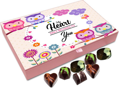 

Chocholik Gift Box - My Heart Only Belongs To You Chocolate Box - 12pc Truffles(144 g)