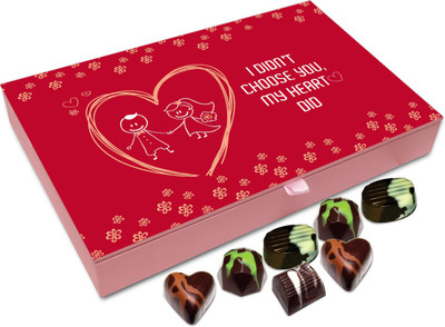

Chocholik Gift Box - I Didn't Choose You My Heart Did Chocolate Box - 12pc Truffles(144 g)