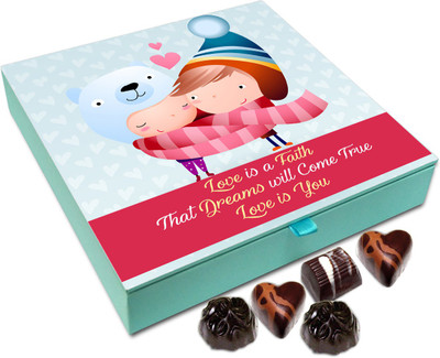 

Chocholik Gift Box - Love Is A Faith Chocolate Box - 9pc Truffles(108 g)