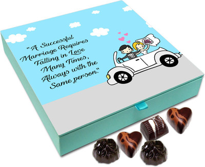 

Chocholik Gift Box - Fall In Love Many Times With Same Person Chocolate Box - 9pc Truffles(108 g)