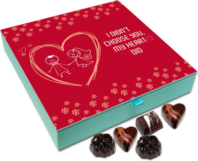 

Chocholik Gift Box - I Didn't Choose You My Heart Did Chocolate Box - 9pc Truffles(108 g)
