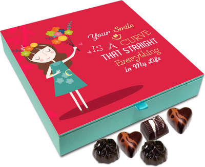 

Chocholik Gift Box - Your Smile Is The Most Important Thing In My Life Chocolate Box - 9pc Truffles(108 g)