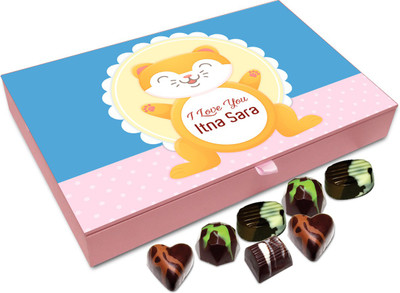 

Chocholik Gift Box - I Love You Way Too Much Chocolate Box - 12pc Truffles(144 g)