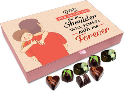 

Chocholik Gift Box - Dad Your Guiding Hand On My Shoulder Will Remain Forever With Me Chocolate Box - 12pc Truffles(144 g)