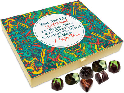

Chocholik Gift Box - You Are My Best Friend And I Love you Chocolate Box - 20pc Truffles(240 g)