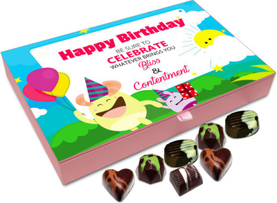 

Chocholik Gift Box - Be Sure To Celebrate On Your Birthday Chocolate Box - 12pc Truffles(144 g)