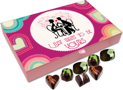 

Chocholik Gift Box - I Just Want To Be Yours Chocolate Box - 12pc Truffles(144 g)