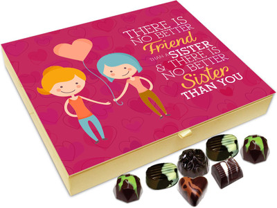 

Chocholik Gift Box - There Is No Better Friend Than A Sister Chocolate Box - 20pc Truffles(240 g)