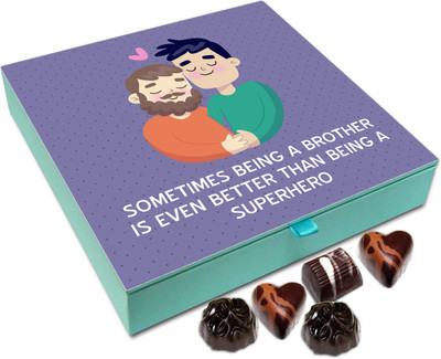 

Chocholik Gift Box - Sometimes Being Brother Is Better Than Being A Superhero Chocolate Box - 9pc Truffles(108 g)