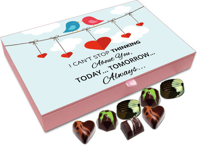 

Chocholik Gift Box - I Can't Stop Thinking About You Chocolate Box - 12pc Truffles(144 g)