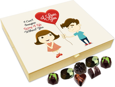 

Chocholik Gift Box - I Can't Imagine Living A Life Without You Chocolate Box - 20pc Truffles(240 g)