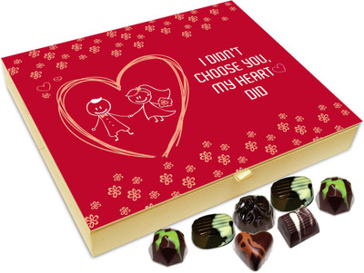 

Chocholik Gift Box - I Didn't Choose You My Heart Did Chocolate Box - 20pc Truffles(240 g)