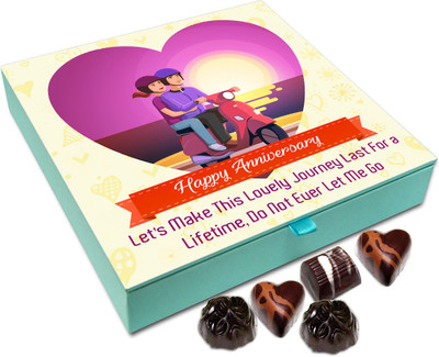 

Chocholik Gift Box - Happy Anniversary Let's Make This Journey Last For A Lifetime Chocolate Box - 9pc Truffles(108 g)