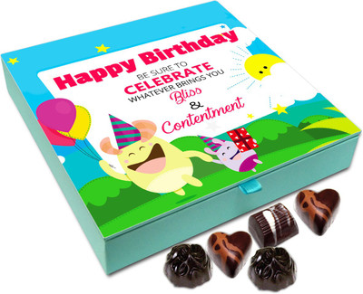 

Chocholik Gift Box - Be Sure To Celebrate On Your Birthday Chocolate Box - 9pc Truffles(108 g)