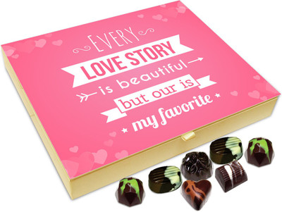 

Chocholik Gift Box - Ours Is The Most Beautiful Love Story Chocolate Box - 20pc Truffles(240 g)