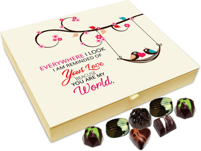 

Chocholik Gift Box - Everywhere I Look I Am Reminded Of Your Love Chocolate Box - 20pc Truffles(240 g)