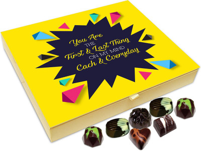 

Chocholik Gift Box - You Are The First And Last Thing In My Mind Chocolate Box - 20pc Truffles(240 g)
