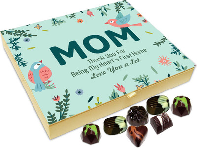 

Chocholik Gift Box - Mom Thank You For Being My Heart's First Home Chocolate Box - 20pc Truffles(240 g)