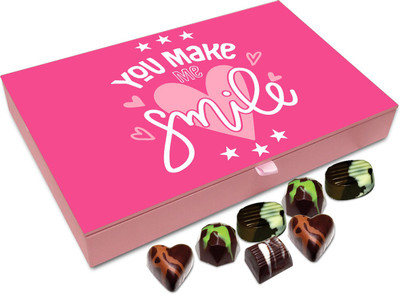 

Chocholik Gift Box - You Make Me Smile Sweetheart Chocolate Box - 12pc Truffles(144 g)