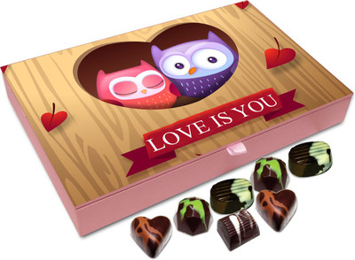 

Chocholik Gift Box - Love Is You Chocolate Box - 12pc Truffles(144 g)