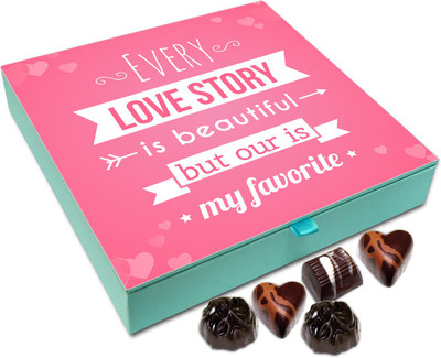 

Chocholik Gift Box - Ours Is The Most Beautiful Love Story Chocolate Box - 9pc Truffles(108 g)