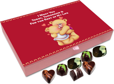 

Chocholik Gift Box - I Want You Today Tomorrow And Rest Of My Life Chocolate Box - 12pc Truffles(144 g)