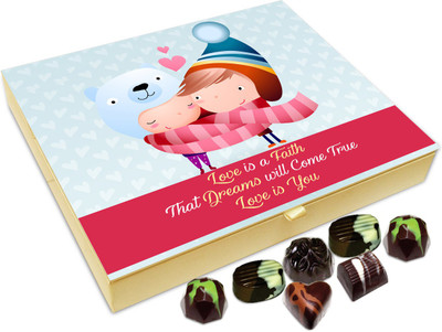 

Chocholik Gift Box - Love Is A Faith Chocolate Box - 20pc Truffles(240 g)