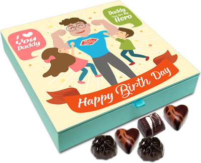 

Chocholik Gift Box - My Dad Is My Hero Chocolate Box - 9pc Truffles(108 g)