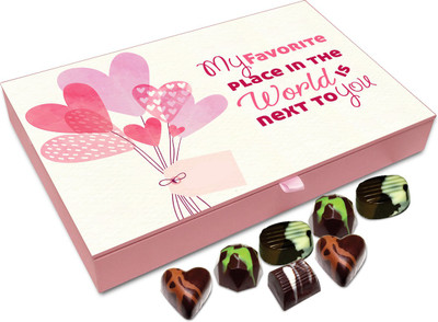 

Chocholik Gift Box - My Favorite Place In The World In Next To You Chocolate Box - 12pc Truffles(144 g)