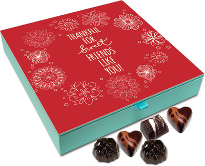 

Chocholik Gift Box - Thankful For Sweets Friends Like You Chocolate Box - 9pc Truffles(108 g)