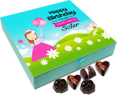 Chocholik Gift Box - Happy Birthday To My Favorite Sister Chocolate Box - 9pc Truffles(108 g)