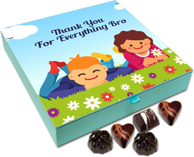 

Chocholik Gift Box - Thank You For Everything Bro Chocolate Box - 9pc Truffles(108 g)