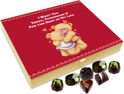 

Chocholik Gift Box - I Want You Today Tomorrow And Rest Of My Life Chocolate Box - 20pc Truffles(240 g)