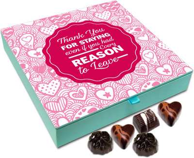 

Chocholik Gift Box - Thank You For Staying When You Had Every Reason To Leave Chocolate Box - 9pc Truffles(108 g)