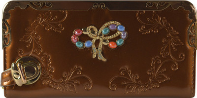 Glitters Online Casual Brown Clutch