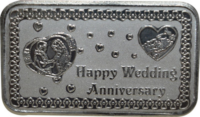 Kataria Jewellers Happy Wedding Anniversary S 999 100 g Silver Coin Kataria Jewellers Coins Bars