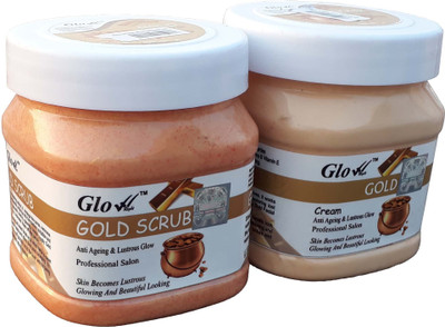 

Glow Right GOLD SCRUB With GOLD CREAM(Set of 2)
